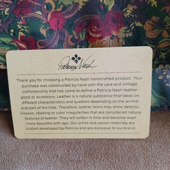 Patricia Nash Leather Crossbody Golden Rustic Forest - Picture 7 of 8